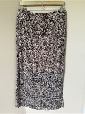 NWOT Ripe Maternity Kara Mesh Maternity Midi Skirt, Leopard